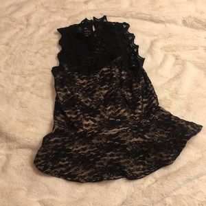 Lace peplum top